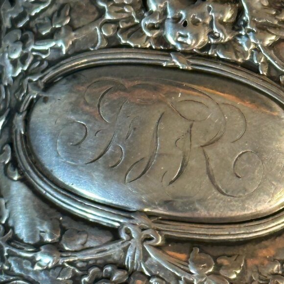 Antique Gorham Circa 1890 Small Cuff Angel Bracelet Sterling Silver 925 Cherub - Picture 3 of 10